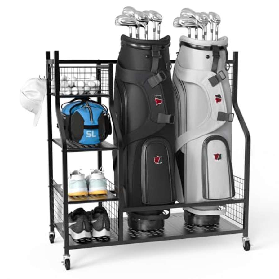 Golf Equipment Bag - Golf Bag Storage Garage Organizer Extra