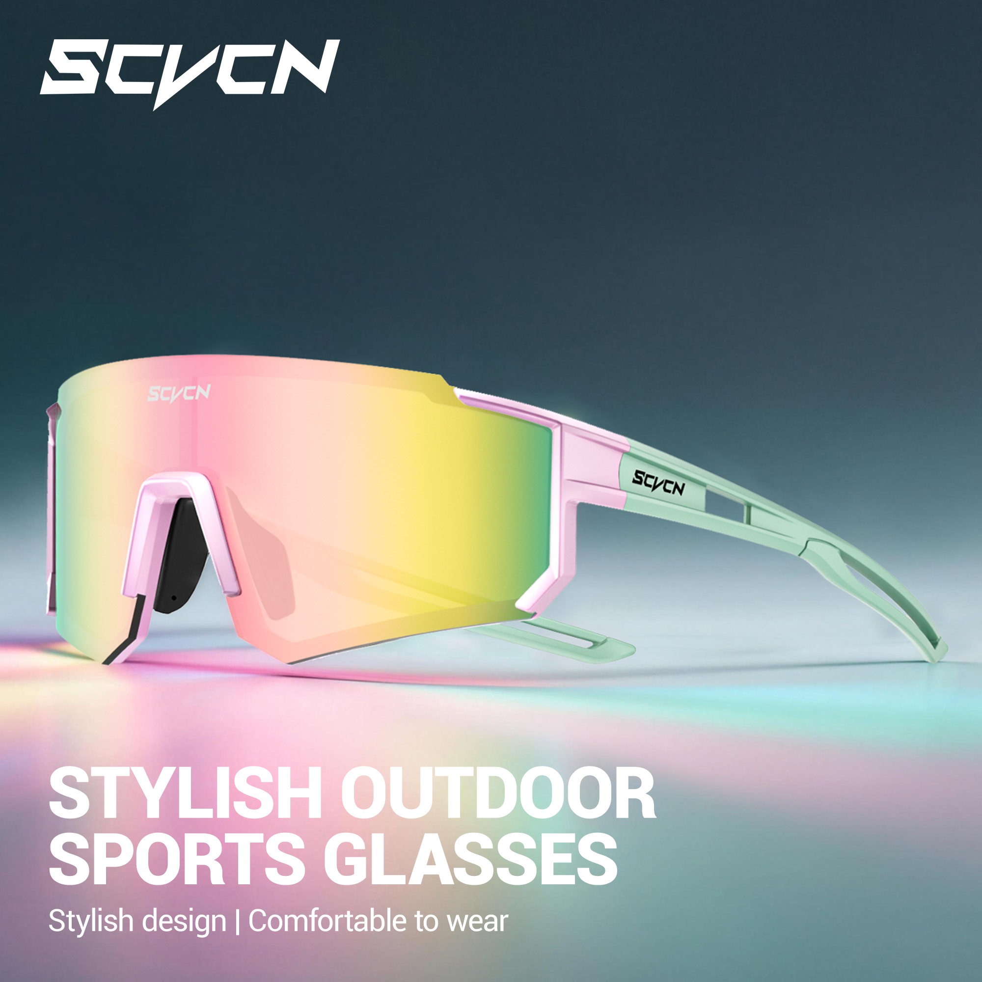 Golf Equipment Photos - SCVCN Pink Cycling Glasses Bicycle Photo