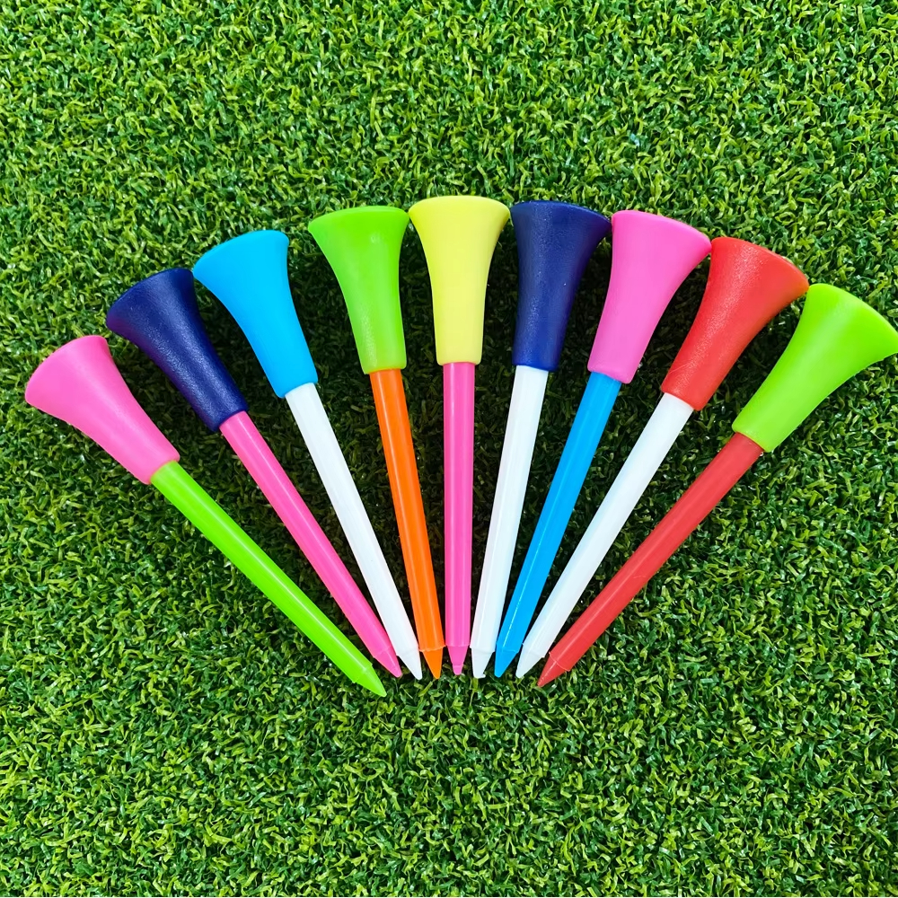 Golf Ball Premium - 10Pcs Plastic Golf Tees Multi Color