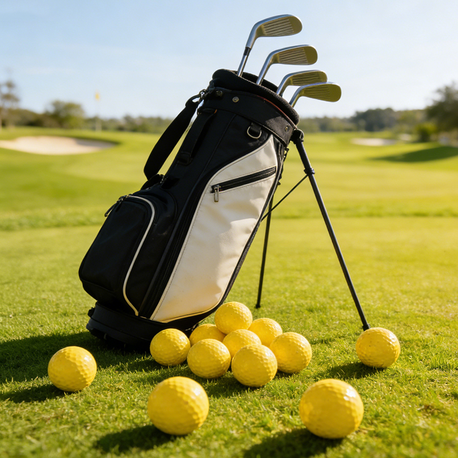 10pcs Yellow PU Soft Golf Prac - Golf Ball Premium ulasan dan harga