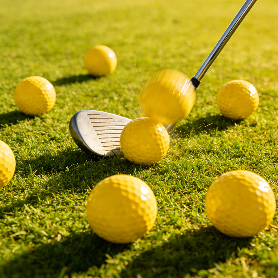 10pcs Yellow PU Soft Golf Prac - Golf Ball Premium ulasan dan harga