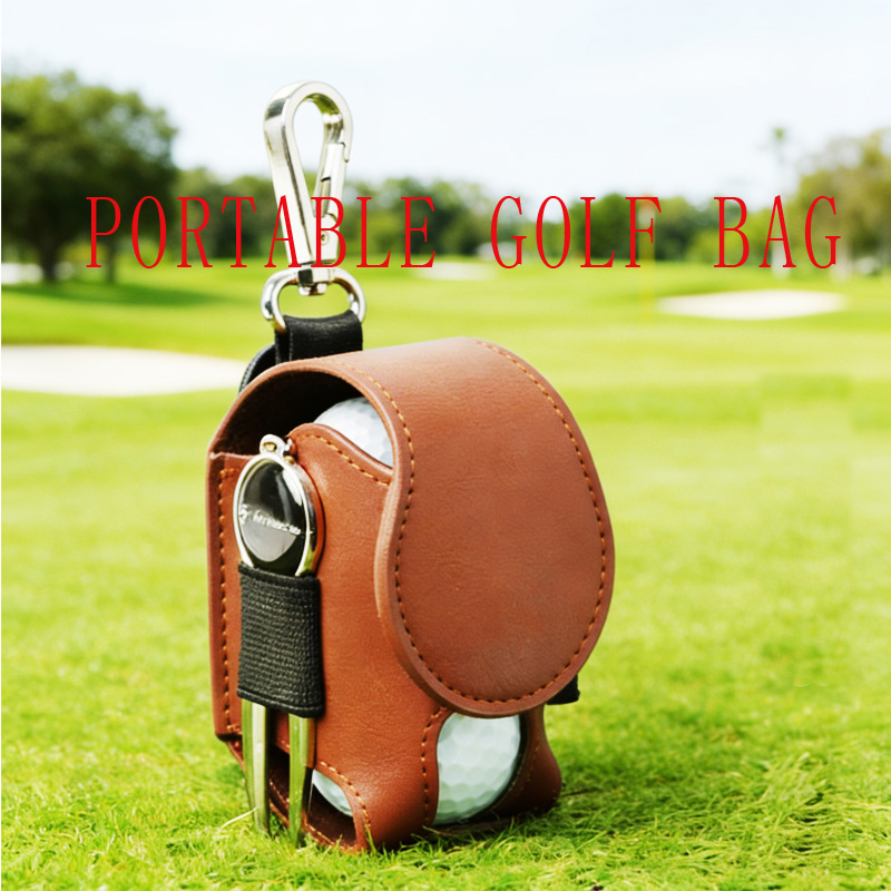 Golf PU Ball Bag Two-Piece Set - Golf Equipment Bag ulasan dan harga