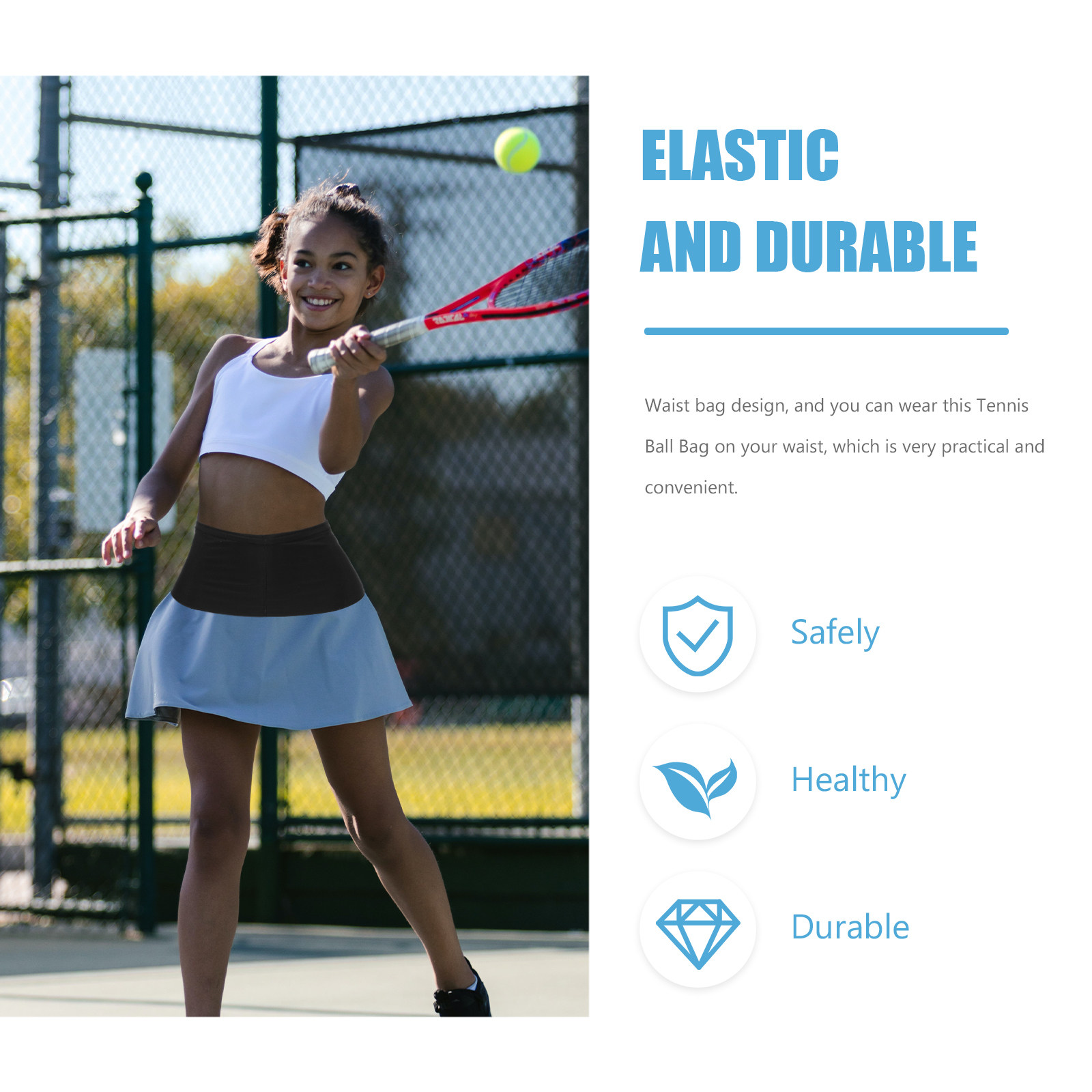 Tennis Ball Waist Bag Reusable - Golf Equipment ulasan dan harga