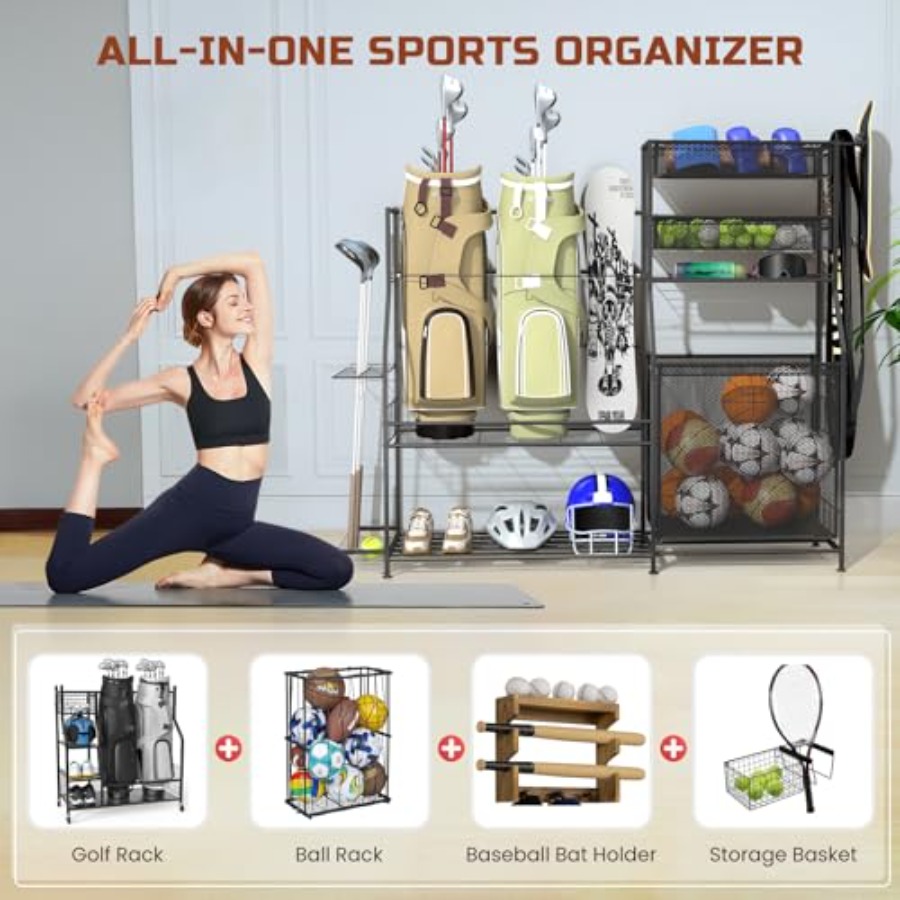 Garage Sports Equipment Organi - Golf Equipment Bag ulasan dan harga