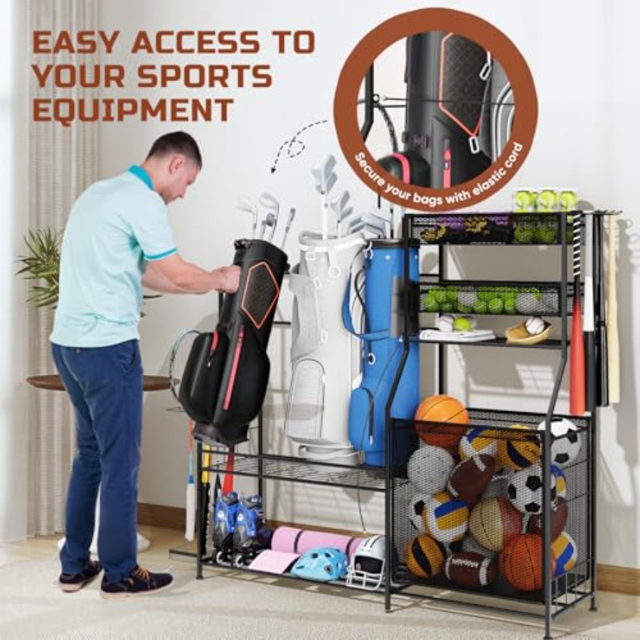 Garage Sports Equipment Organi - Golf Equipment Bag ulasan dan harga