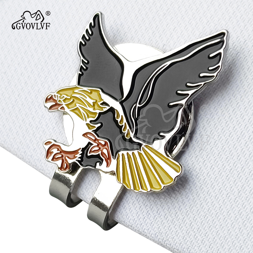 1pc Yellow Eagle Golf Hat Clip - Ball Marker Set ulasan dan harga