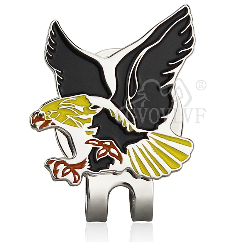 1pc Yellow Eagle Golf Hat Clip - Ball Marker Set ulasan dan harga