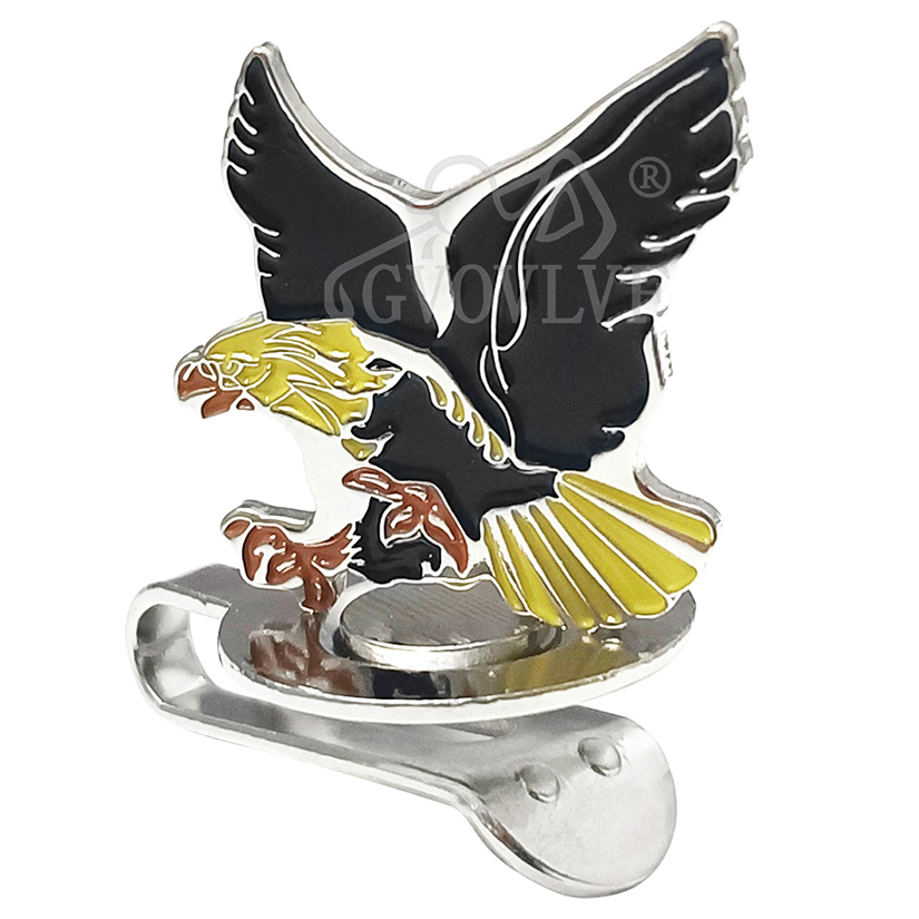 1pc Yellow Eagle Golf Hat Clip - Ball Marker Set ulasan dan harga