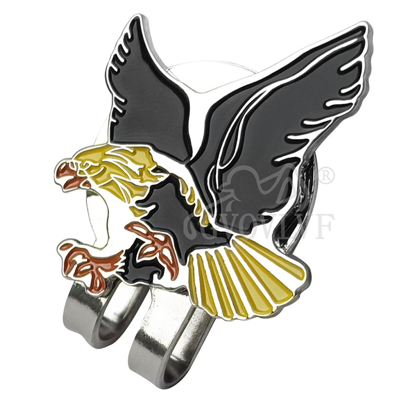 1pc Yellow Eagle Golf Hat Clip - Ball Marker Set ulasan dan harga