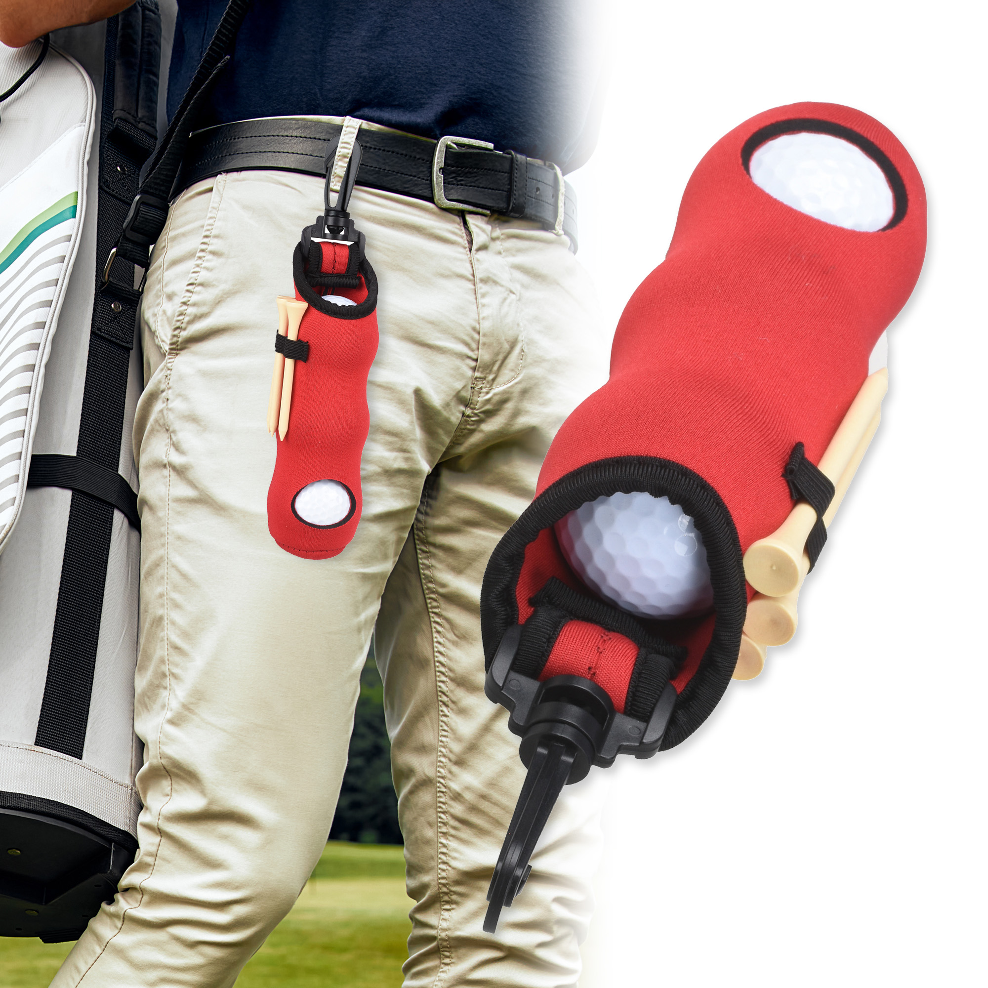 Golf Tee Holder Neoprene Golf  - Golf Equipment Bag ulasan dan harga