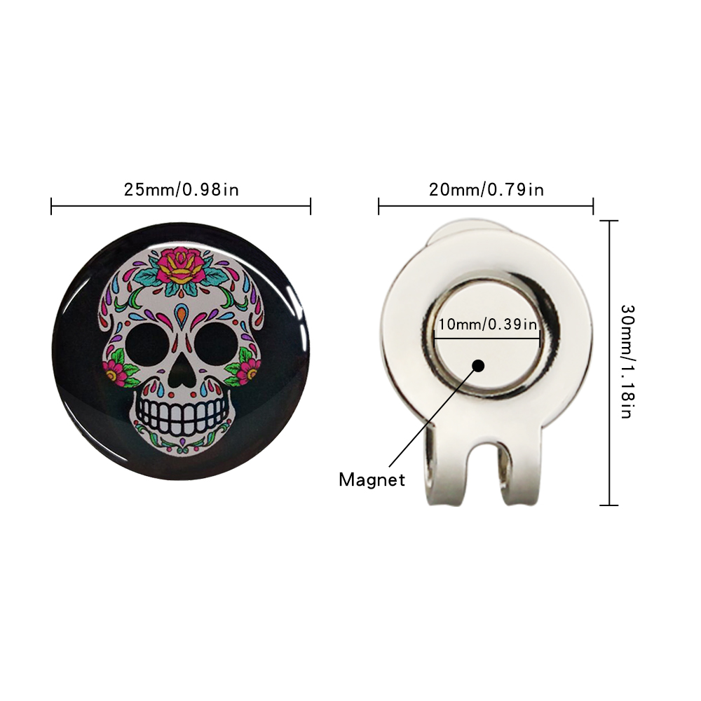 New Black Skull Golf Ball Mark - Ball Marker Set ulasan dan harga