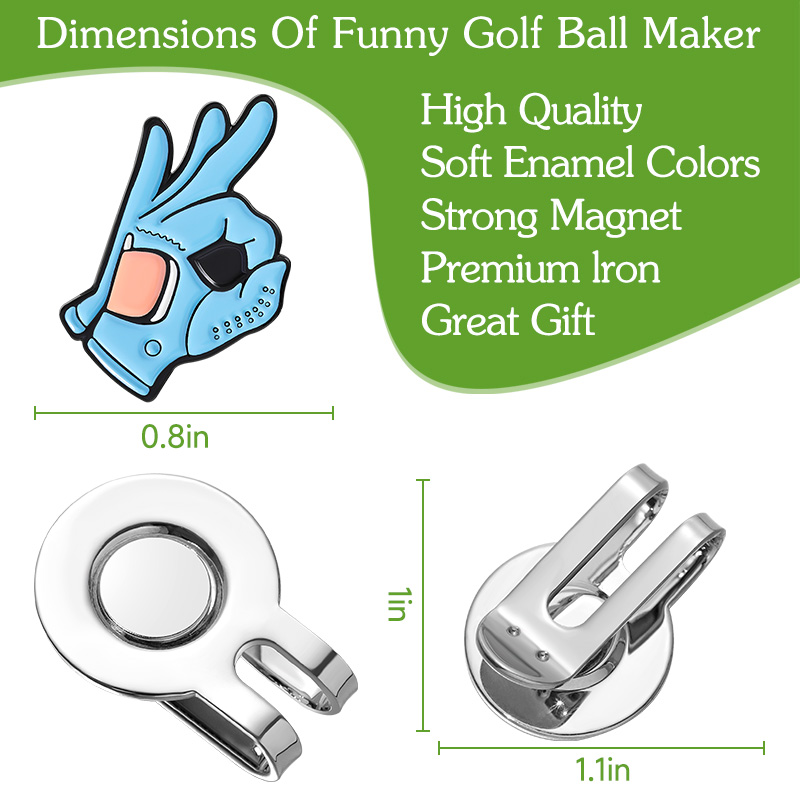 OK Sign Golf Hat Clip Ball Mar - Ball Marker Set ulasan dan harga