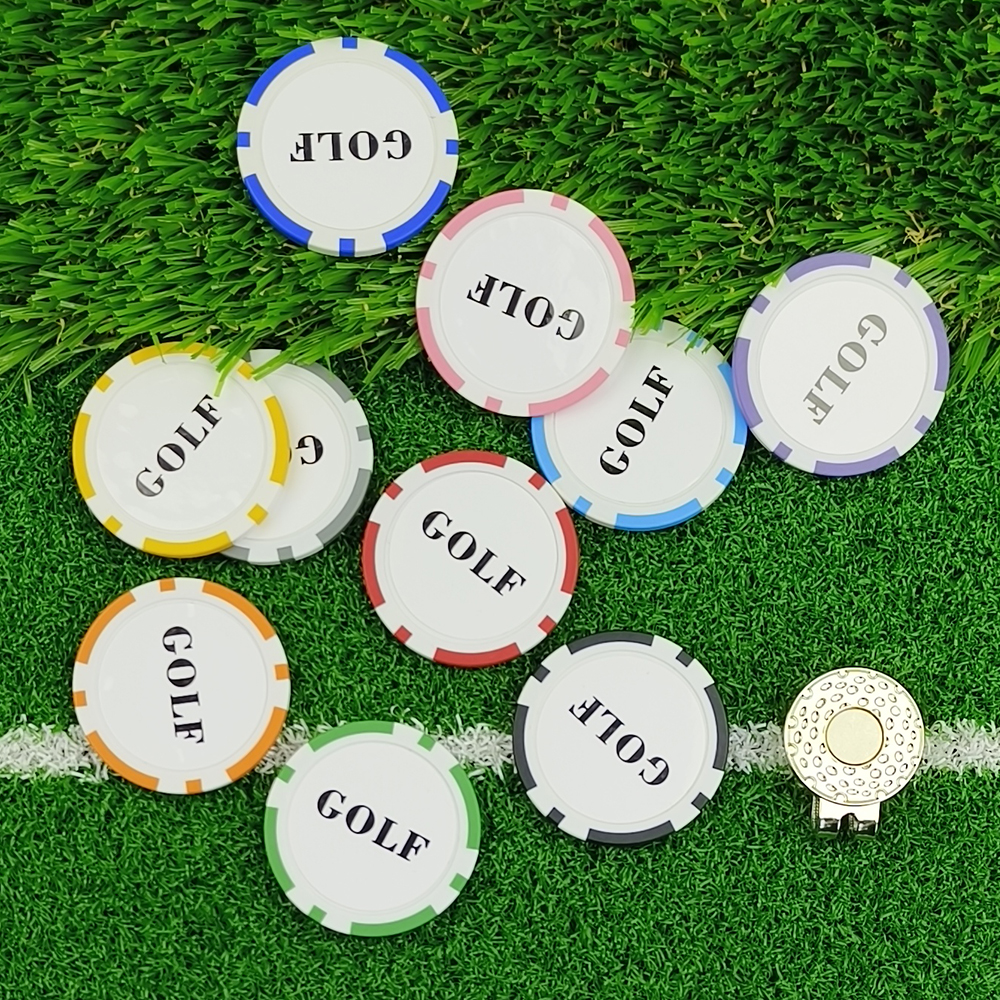 10Pcs Golf Ball Marker With Go - Ball Marker Set ulasan dan harga