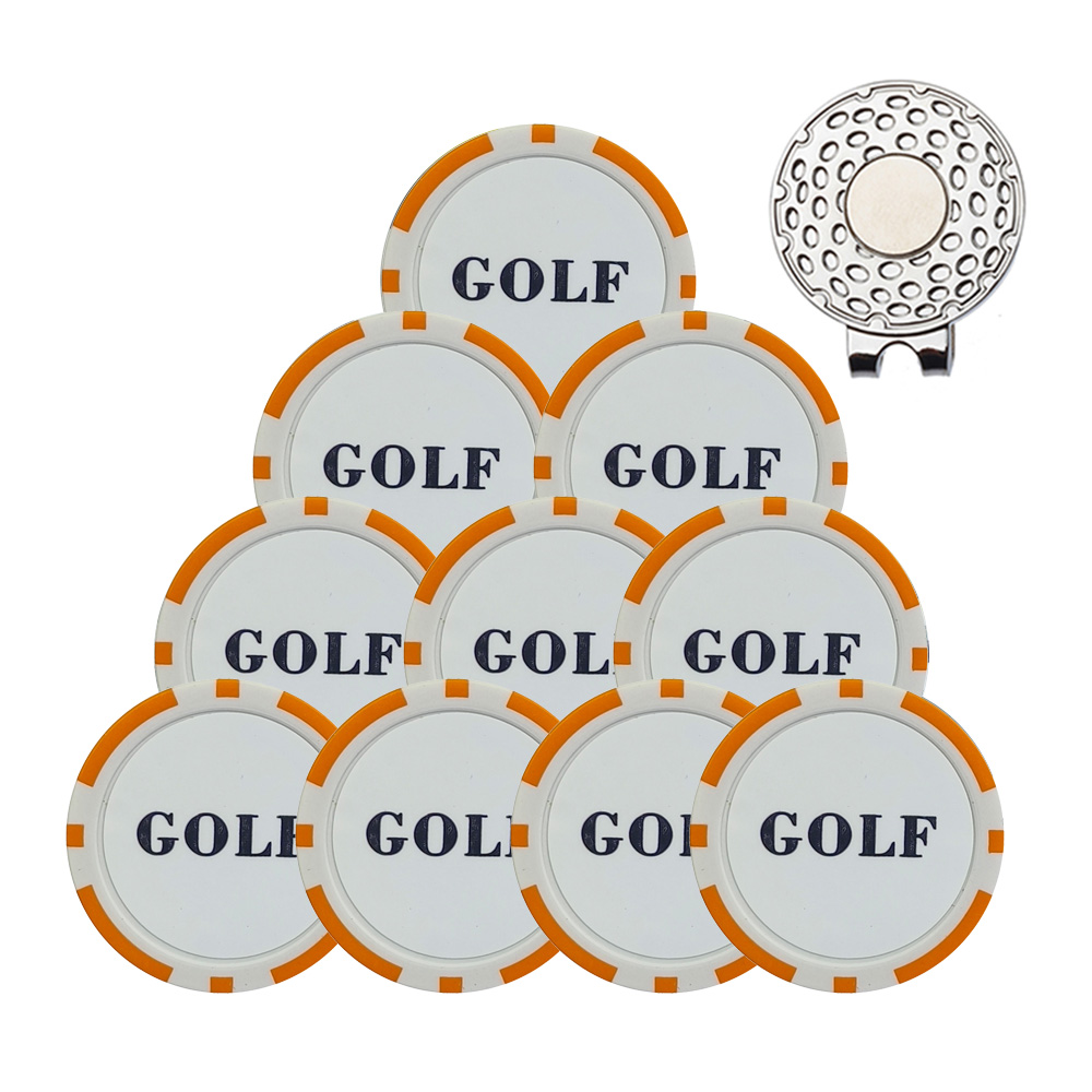 10Pcs Golf Ball Marker With Go - Ball Marker Set ulasan dan harga